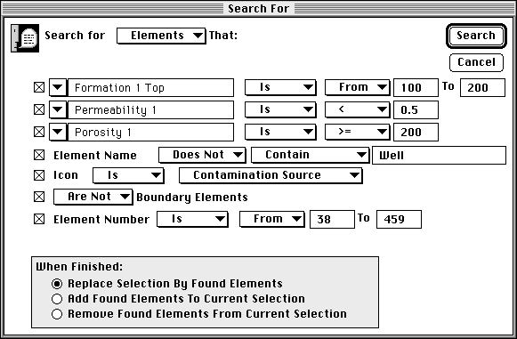 Complex Search Criteria Specification